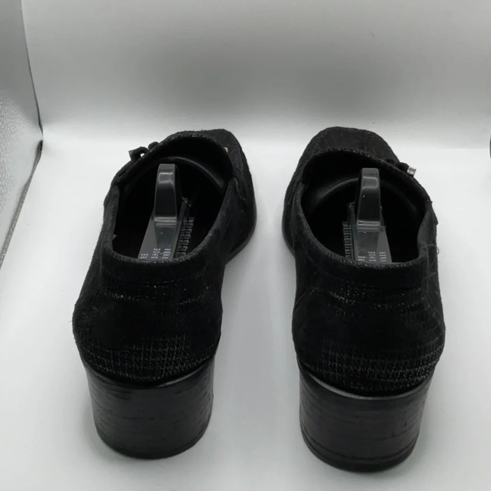 Stuart Weitzman Black Woven Leather Women’s Shoes, Size 8